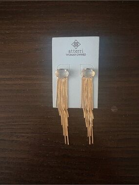 NEW Atterri Gold Fringe Earrings